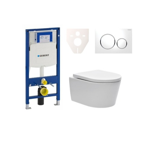 Cenově zvýhodněný závěsný WC set Geberit do lehkých stěn / předstěnová montáž+ WC SAT Brevis SIKOGES3W4 SAT