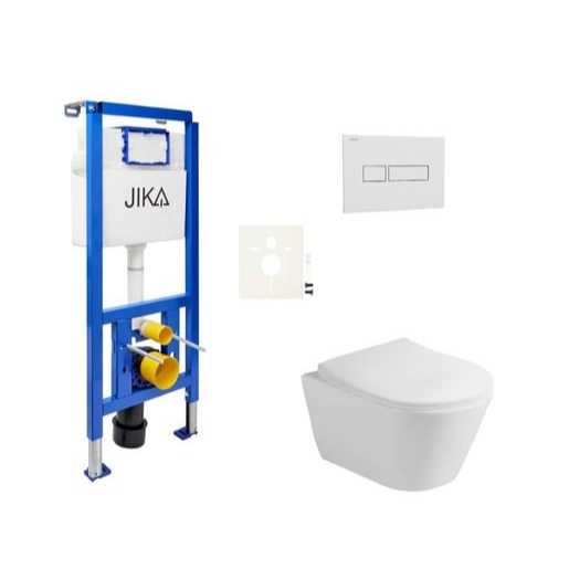 Cenově zvýhodněný závěsný WC set Jika do lehkých stěn / předstěnová montáž+ WC Glacera Ava SIKOJSAVA1 Jika