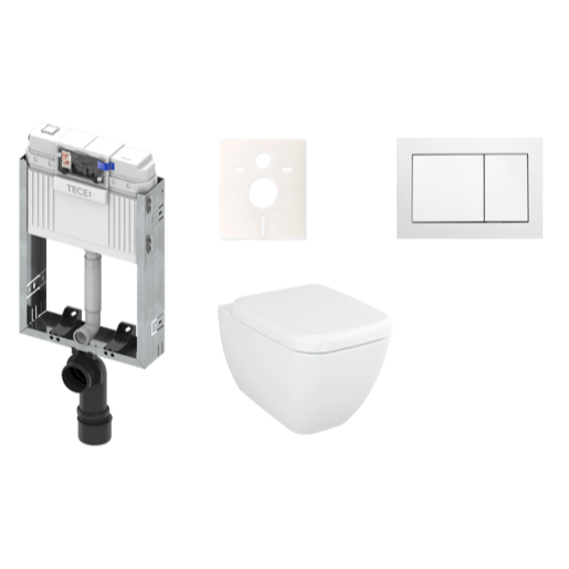 Cenově zvýhodněný závěsný WC set TECE k zazdění + WC Vitra Vitra Shift KMPLSHIFTT Tece