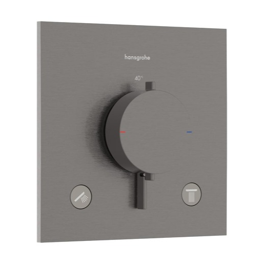 Hansgrohe Ecostat Comfort E sprchová a vanová baterie bez podomítkového tělesa kartáčovaný černý chrom 33 711 340 Hansgrohe