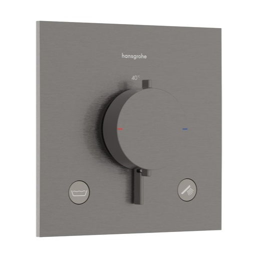Hansgrohe Ecostat Comfort E sprchová a vanová baterie bez podomítkového tělesa kartáčovaný černý chrom 33 716 340 Hansgrohe