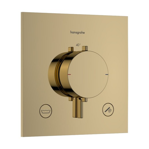 Hansgrohe Ecostat Comfort E sprchová a vanová baterie bez podomítkového tělesa leštěný vzhled zlata 33 716 990 Hansgrohe
