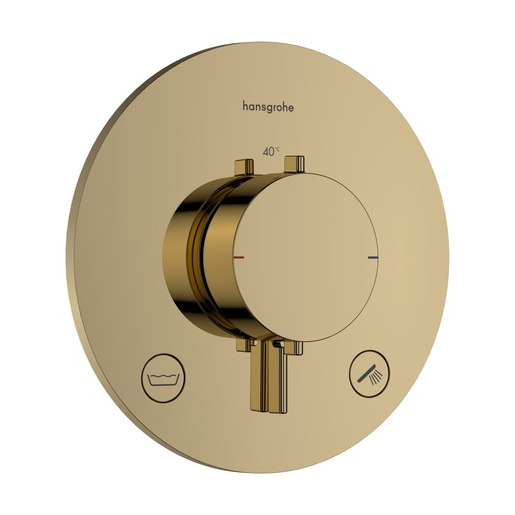 Hansgrohe Ecostat Comfort S sprchová a vanová baterie bez podomítkového tělesa leštěný vzhled zlata 33 718 990 Hansgrohe