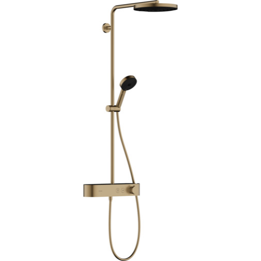 Hansgrohe Pulsify S sprchový systém na stěnu s termostatickou baterií kartáčovaný bronz 24 220 140 Hansgrohe