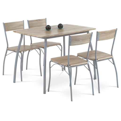 Jídelní set se 4 židlemi Autronic 110x76 cm hnědý MDF HANS SON Autronic