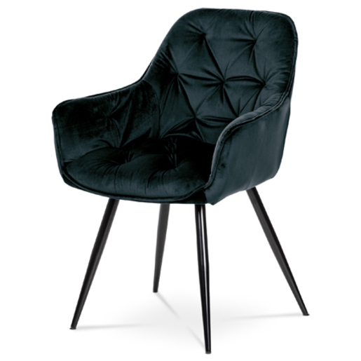 Jídelní židle Autronic modrá Látka DCH-421 BK4 Autronic