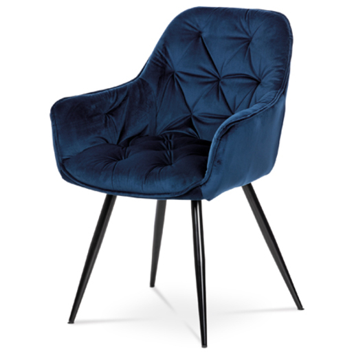 Jídelní židle Autronic modrá Látka DCH-421 BLUE4 Autronic