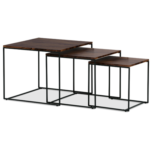 Konferenční stolek Autronic 60x51 cm hnědý MDF lesk AF-3008 WAL Autronic