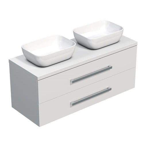 Koupelnová skříňka pod umyvadlo SAT Cube Way 120x53x46 cm bílá lesk CUBE461203BISAT45 SAT