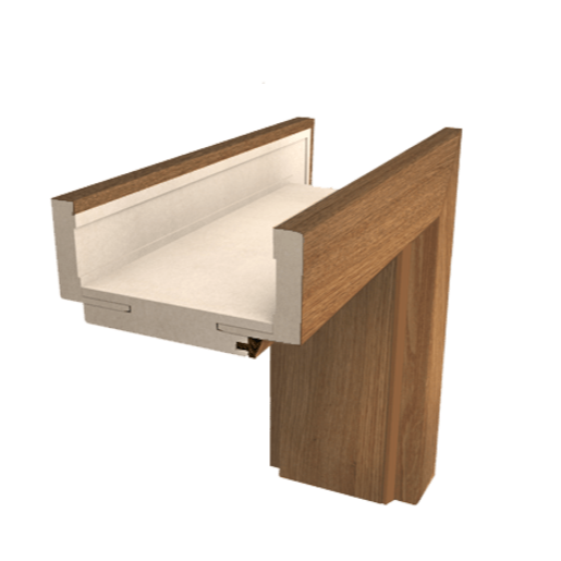 Obložková zárubeň Naturel 70 cm pro tloušťku stěny 12-14 cm ořech karamelový levá O3OK70L Naturel