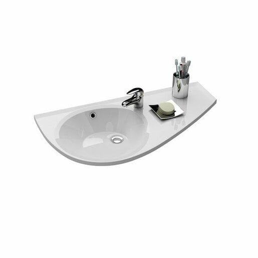 Ravak Avocado umyvadlo 85x45 cm otvor pro baterii vpravo xj1p1100000 AVUM01P Ravak