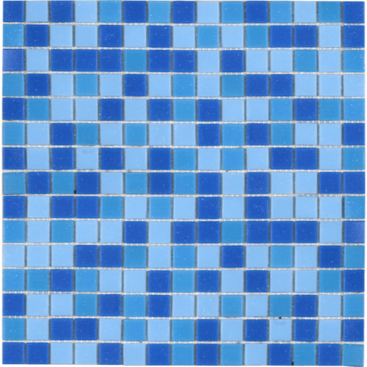 Skleněná mozaika Premium Mosaic modrá 33x33 cm mat MOS20MIX1HM Premium Mosaic