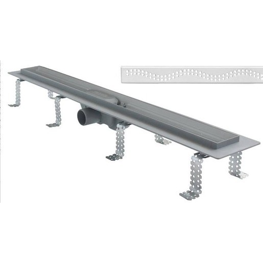 Sprchový žlab Alca 75 cm plast šedá mat drops APZ8-750M Alca