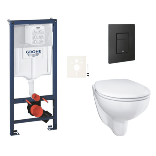 Závěsný wc set do lehkých stěn / předstěnová montáž GROHE Bau Ceramic SIKOGRSBAUEKF0 Grohe