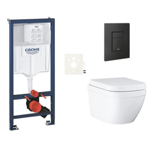 Závěsný wc set do lehkých stěn / předstěnová montáž GROHE Euro Ceramic SIKOGRSEUEKF0 Grohe