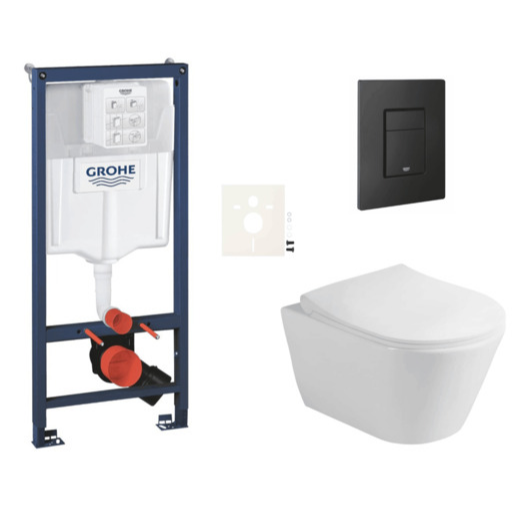 Závěsný wc set do lehkých stěn / předstěnová montáž Glacera Ava SIKOGRSAVAEKF0 Grohe