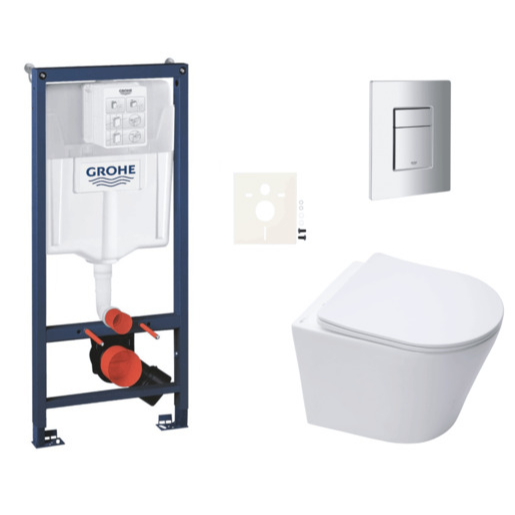Závěsný wc set do lehkých stěn / předstěnová montáž Swiss Aqua Technologies Infinitio SIKOGRSIN10SCP00 Grohe