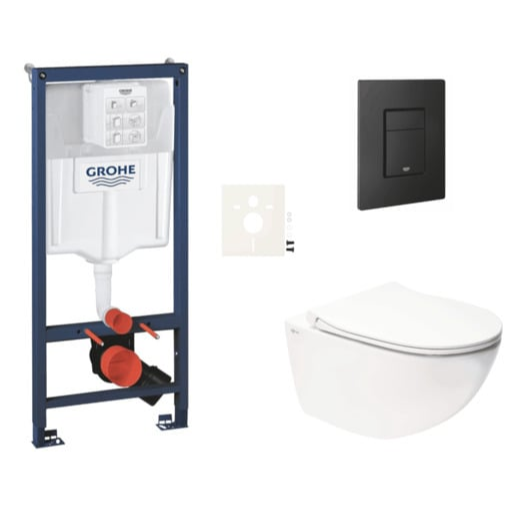Závěsný wc set do lehkých stěn / předstěnová montáž Swiss Aqua Technologies Infinitio SIKOGRSIN11EKF0 Grohe