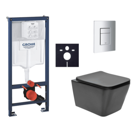 Závěsný wc set do lehkých stěn / předstěnová montáž Swiss Aqua Technologies Infinitio SIKOGRSIN12BSCP00 Grohe