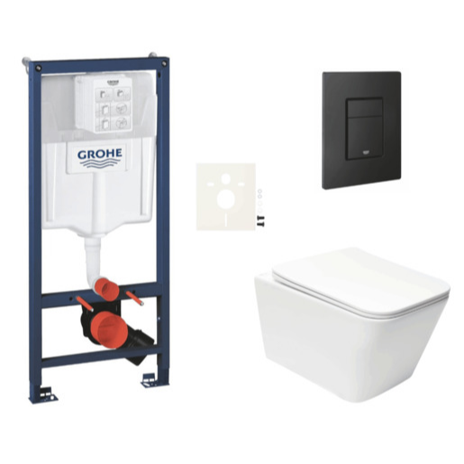 Závěsný wc set do lehkých stěn / předstěnová montáž Swiss Aqua Technologies Infinitio SIKOGRSIN12EKF0 Grohe