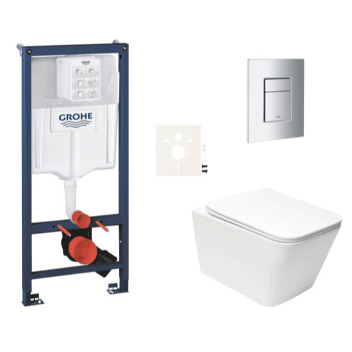 Závěsný wc set do lehkých stěn / předstěnová montáž Swiss Aqua Technologies Infinitio SIKOGRSIN12SCP00 Grohe