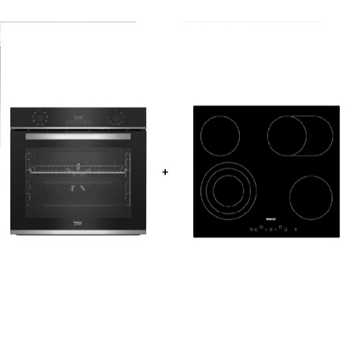 Beko výhodný set trouby BBIM13300X a desky HIC64404T Beko