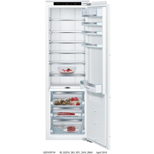 Bosch Serie 8 Vestavná lednice 177.2 x 55.8 cm ploché panty KIF81PFE0 Bosch