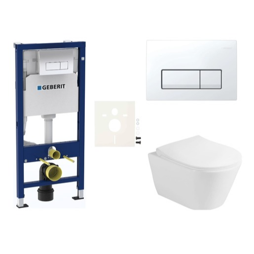 Cenově zvýhodněný závěsný WC set Geberit do lehkých stěn / předstěnová montáž+ WC Glacera Ava SIKOGESAVAD50