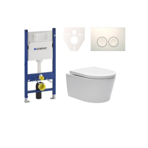 Cenově zvýhodněný závěsný WC set Geberit do lehkých stěn / předstěnová montáž+ WC SAT Brevis SIKOGES7W1 SAT