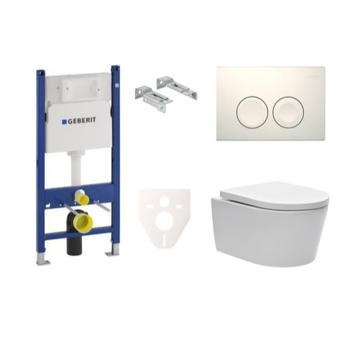 Cenově zvýhodněný závěsný WC set Geberit do lehkých stěn / předstěnová montáž+ WC SAT Brevis SIKOGES7W1S SAT