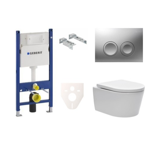 Cenově zvýhodněný závěsný WC set Geberit do lehkých stěn / předstěnová montáž+ WC SAT Brevis SIKOGES7W3S SAT