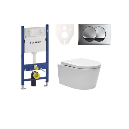 Cenově zvýhodněný závěsný WC set Geberit do lehkých stěn / předstěnová montáž+ WC SAT Brevis SIKOGES7W71 SAT