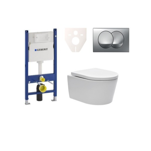 Cenově zvýhodněný závěsný WC set Geberit do lehkých stěn / předstěnová montáž+ WC SAT Brevis SIKOGES7W72 SAT