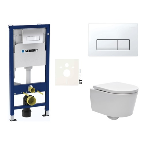 Cenově zvýhodněný závěsný WC set Geberit do lehkých stěn / předstěnová montáž+ WC SAT Brevis SIKOGESBRED50