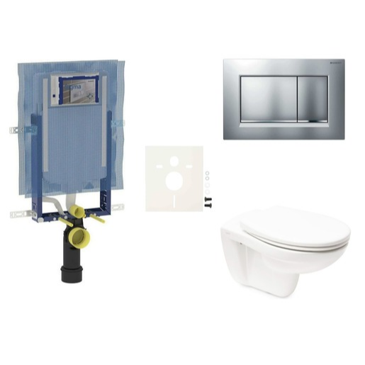 Cenově zvýhodněný závěsný WC set Geberit do lehkých stěn / předstěnová montáž+ WC Vitra Normus SIKOGEZNORS30