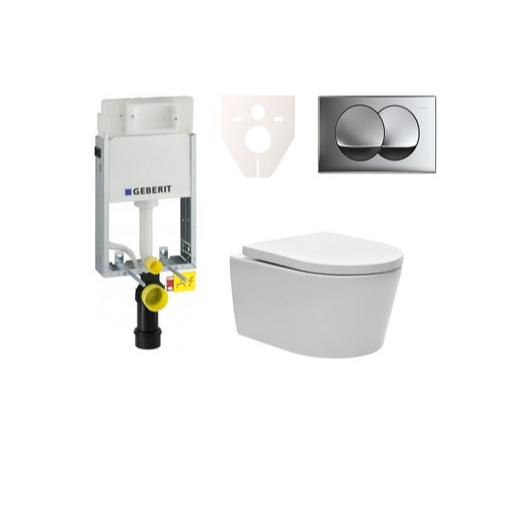 Cenově zvýhodněný závěsný WC set Geberit k zazdění + WC SAT Brevis SIKOGE1W71 SAT