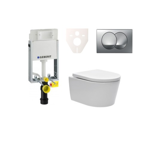 Cenově zvýhodněný závěsný WC set Geberit k zazdění + WC SAT Brevis SIKOGE1W72 SAT