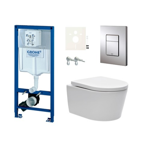 Cenově zvýhodněný závěsný WC set Grohe do lehkých stěn / předstěnová montáž+ WC SAT Brevis SIKOGRSBR1S SAT