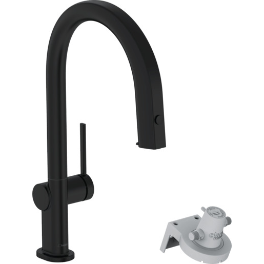 Hansgrohe Aqittura dřezová baterie bez výpusti matná černá 76 826 670 Hansgrohe