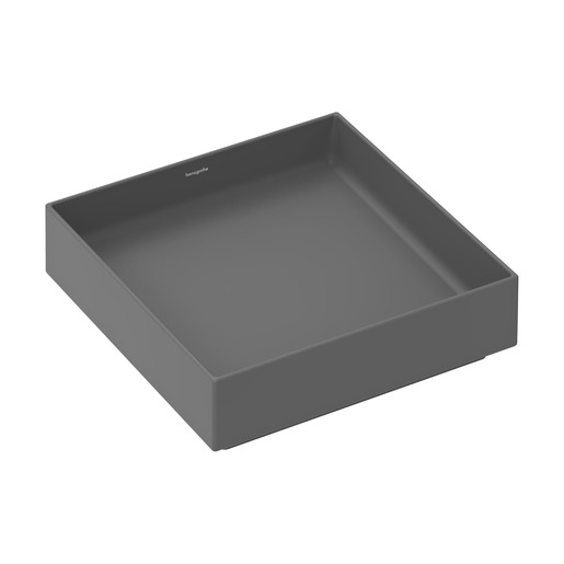 Hansgrohe Xuniva Evo E umyvadlo 40x40 cm břidlicová matná šedá mat bez otvoru pro baterii