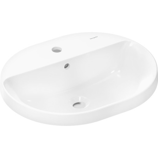 Hansgrohe Xuniva U zápustné umyvadlo 55x45 cm otvor pro baterii uprostřed 61 064 450 Hansgrohe