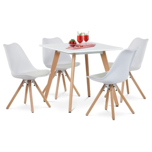Jídelní set Autronic 80x80 cm bílá mat 10953 Autronic