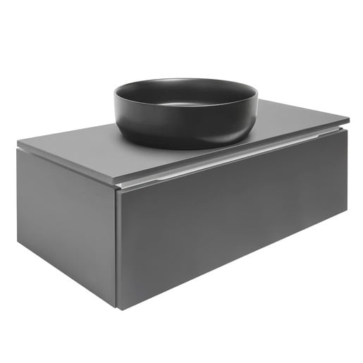 Koupelnová skříňka s krycí deskou SAT Feel 100x30x46 cm antracit mat SATFEEL100ANTD SAT