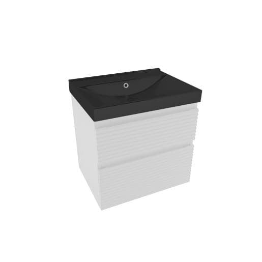 Koupelnová skříňka s umyvadlem Naturel Savona 58x53x45 cm bílá lesk SAVONA260BIU1B Naturel