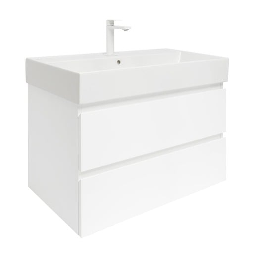 Koupelnová skříňka s umyvadlem SAT B-Way 79x50x45 cm bílá lesk BWAY280WU2BBI SAT
