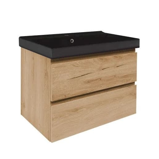 Koupelnová skříňka s umyvadlem SAT B-Way 79x50x45 cm dub mat BWAY280OAKU1B SAT