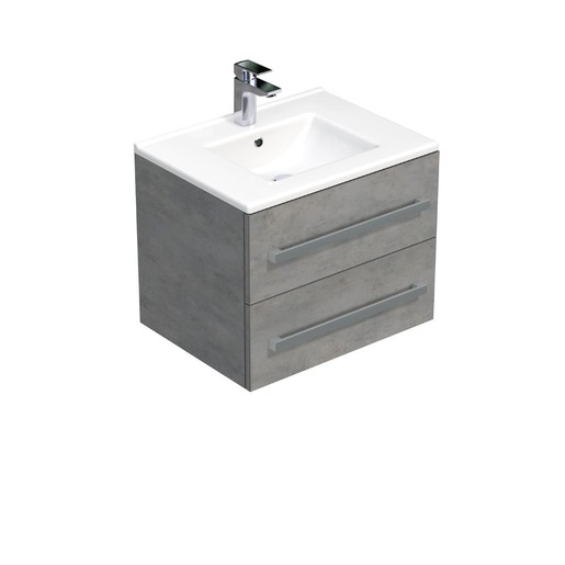 Koupelnová skříňka s umyvadlem SAT Cube Way 60x53x46 cm beton mat CUBE46602BEMOD SAT