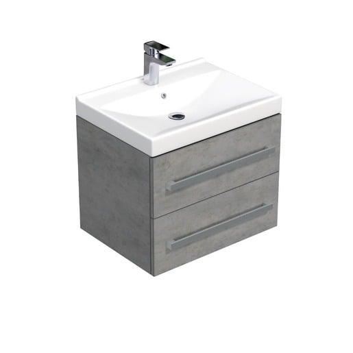 Koupelnová skříňka s umyvadlem SAT Cube Way 60x53x46 cm beton mat CUBE46602BEVER SAT