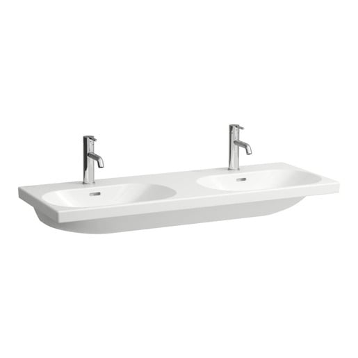 Laufen Lua dvojumyvadlo 120x46 cm otvor pro baterii uprostřed H8140810001041 Laufen