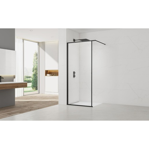 Sprchová zástěna SAT Walk-In se stírací lištou 140 cm SATWISL140C SAT